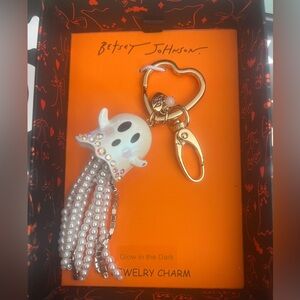 Betsey Johnson Ghost Bag Charm/keychain